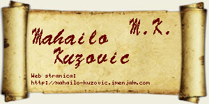 Mahailo Kuzović vizit kartica